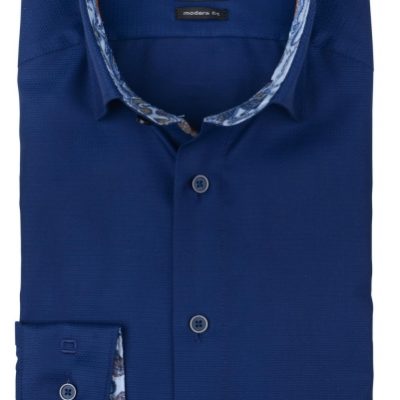 Olymp Luxor Modern Fit Blauw dessin j style menswear