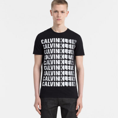 t-shirt calvin klein logoprint voorkant j style menswear yerseke