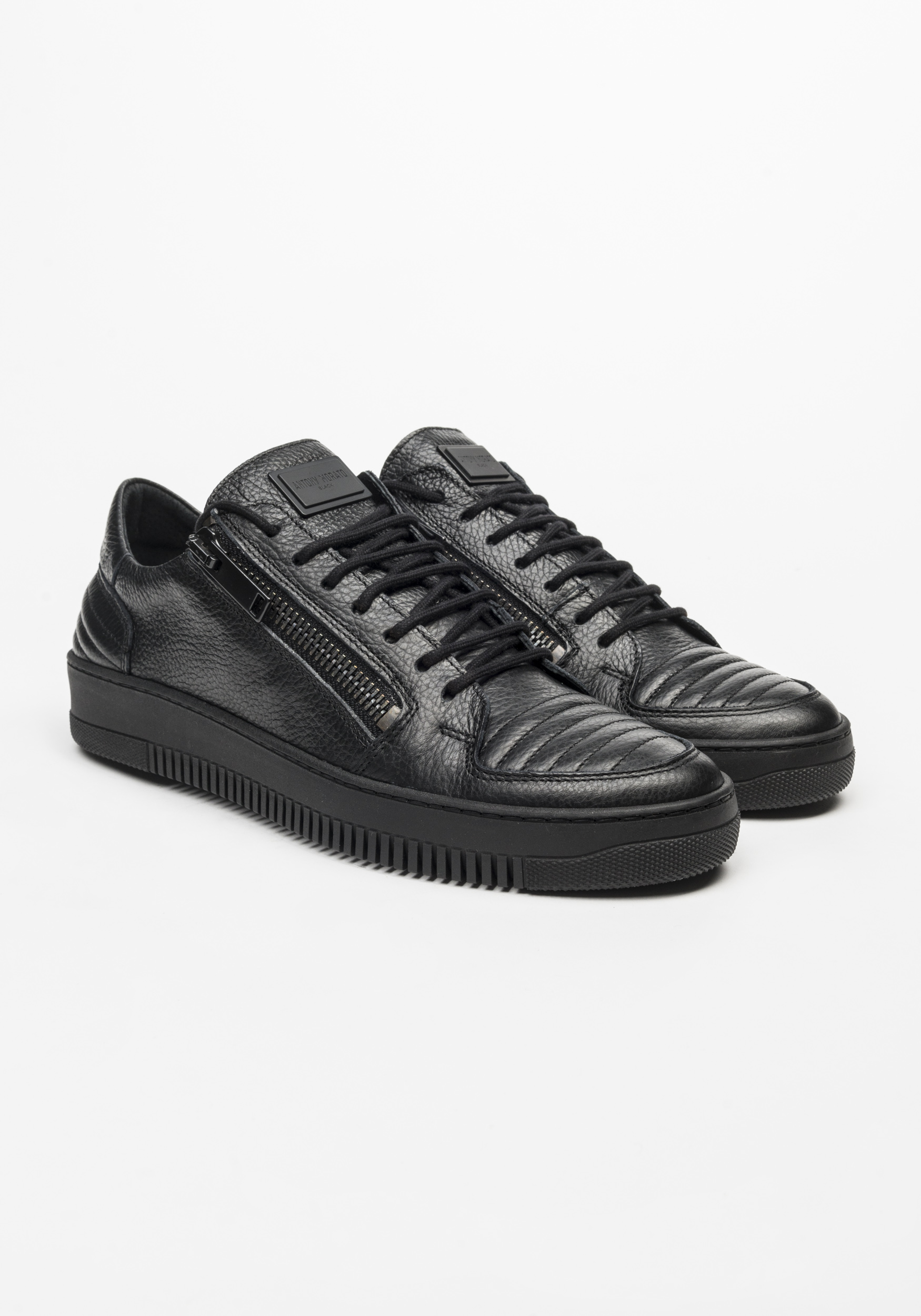 Zwarte Antony Morato Sneakers Met Ritsen J Style Menswear