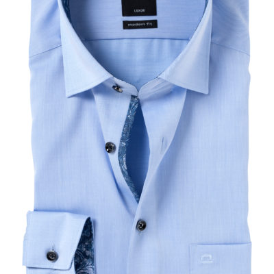 OLYMP Modern Fit overhemd, lichtblauw twill (contrast) j style menswear