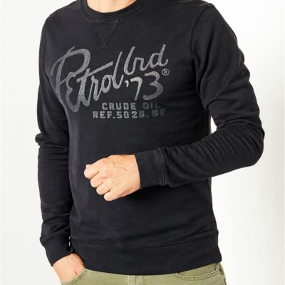 Petrol industries sweater logo zwart j style menswear yerseke