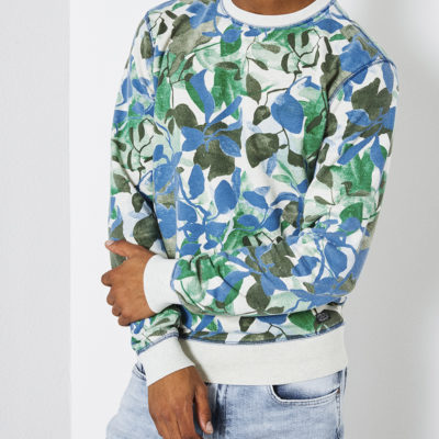 Petrol Industries sweater botanische print deep-sea