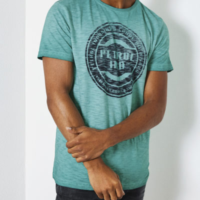 Petrol Industries t-shirt ronde hals petrollogo melee lizard-green