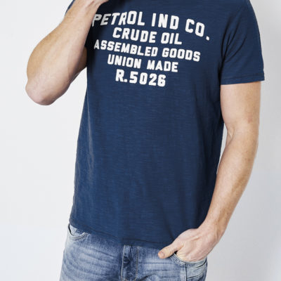Petrol Industries t-shirt ronde hals petrol assembled capri
