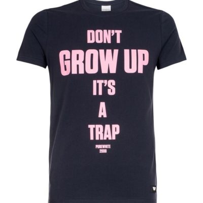 PUREWHITE DON'T GROW UP T-SHIRT NAVY