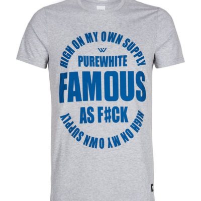 PUREWHITE FAMOUS AS F#CK T-SHIRT GREY