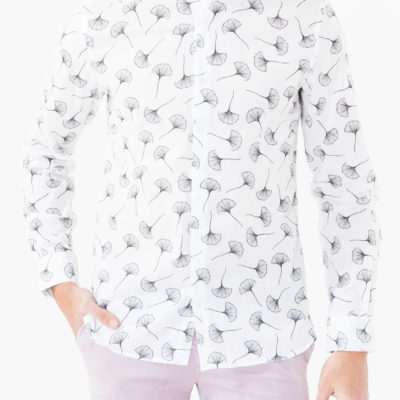 Antony Morato printed overhemd met mandarin kraag