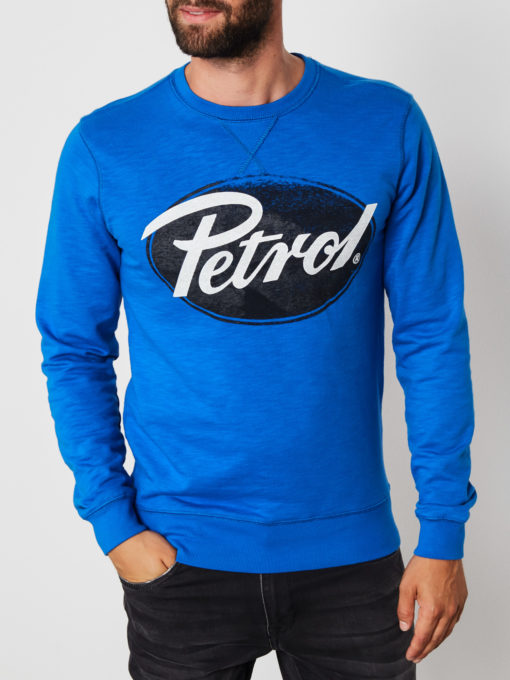 Petrol Industries Sweater Logo Ovaal blauw
