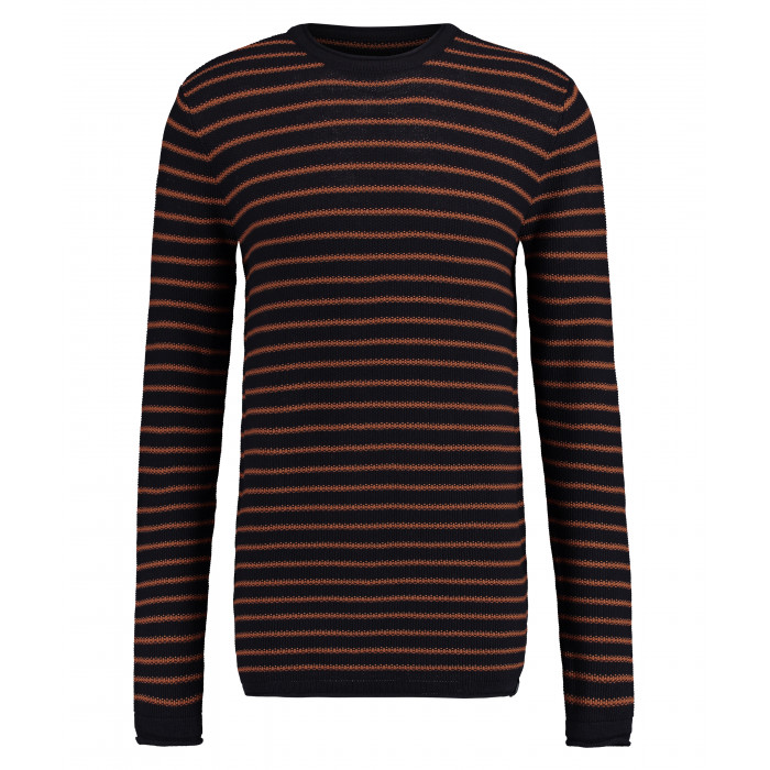 Kultivate Pullover Melvin Stripe | J Style Menswear State of Art Regular Fit trui met halve rits | J Style Menswear