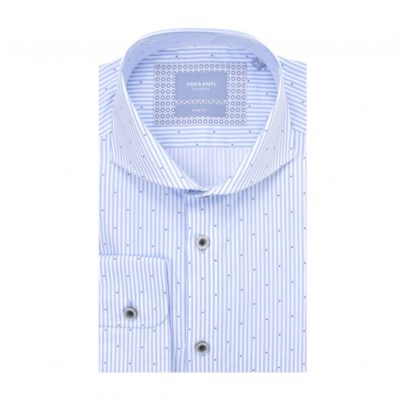 tresanti overhemd wit/blauw