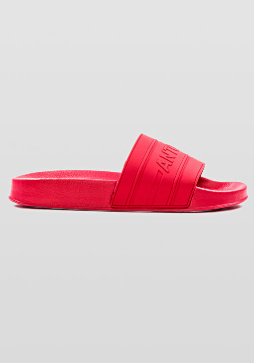 ANTONY MORATO CONTOURED SLIPPERS WITH LOGOED RUBBER STRAP