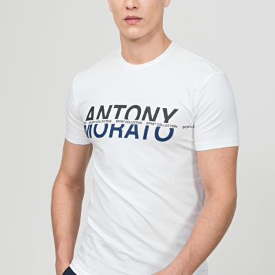 ANTONY MORATO T-SHIRT WITH TWO-TONE LOGO PRINT