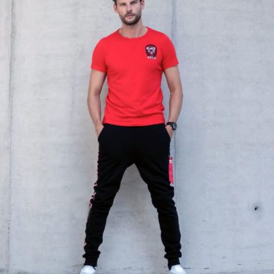 BLACK & GOLD Minilogos Tee Red