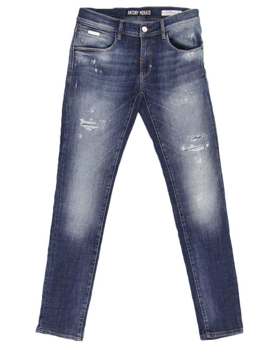 ANTONY MORATO GILMOUR JEANS WITH MEDIUM WASH AND DISTRESSED | J Style  Menswear