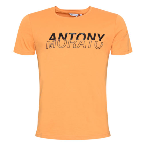 ANTONY MORATO REGULAR-FIT T-SHIRT IN 100% COTTON WITH SHINY EMBOSSED PRINT YELLOW