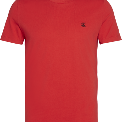 Calvin Klein Slim T-shirt van biologisch katoen Racing red