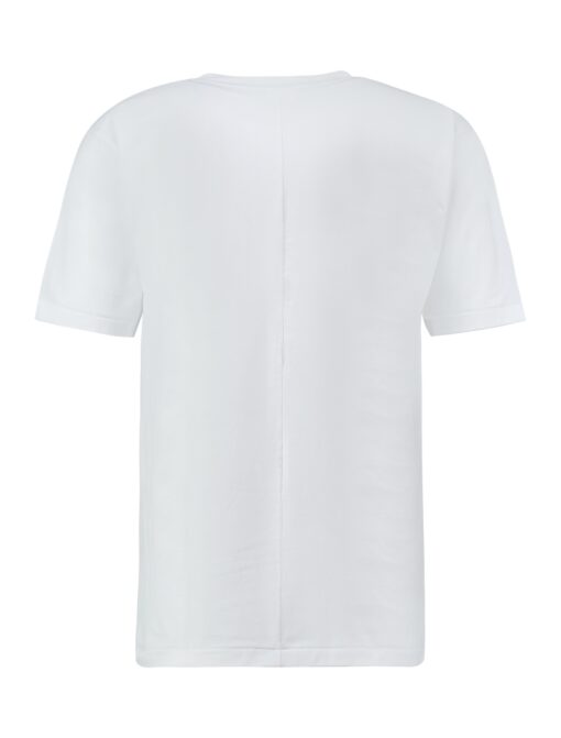 Purewhite Reversed Logo Stripe T-shirt White