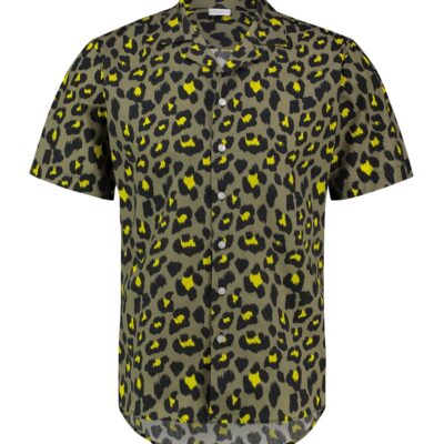Purewhite Leopard Print Shirt Green