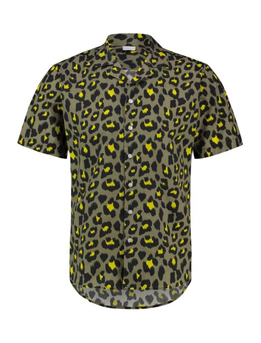 Purewhite Leopard Print Shirt Green