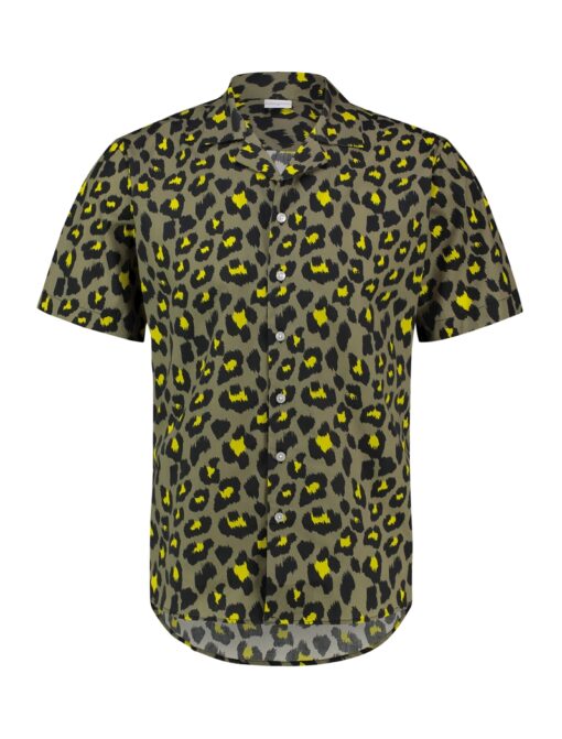 Purewhite Leopard Print Shirt Green