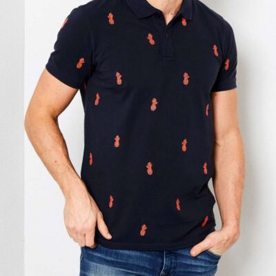 Petrol Industries Pineapple polo Deep Navy