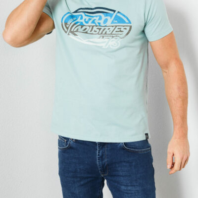 Petrol Industries T-shirt met logo artwork Faded Pine
