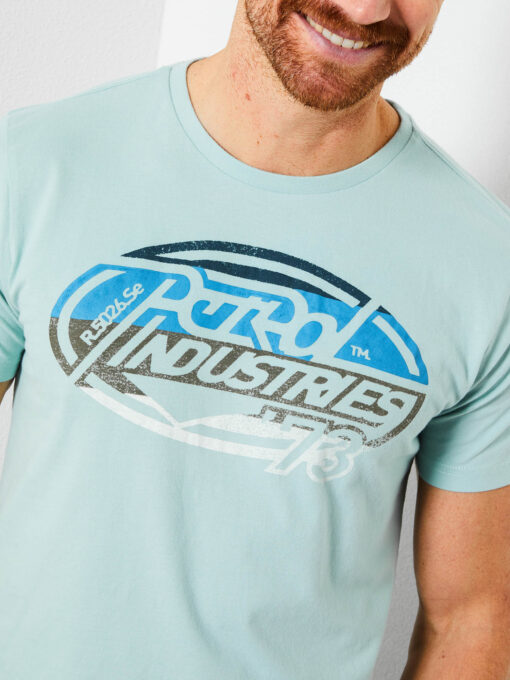 Petrol Industries T-shirt met logo artwork Faded Pine