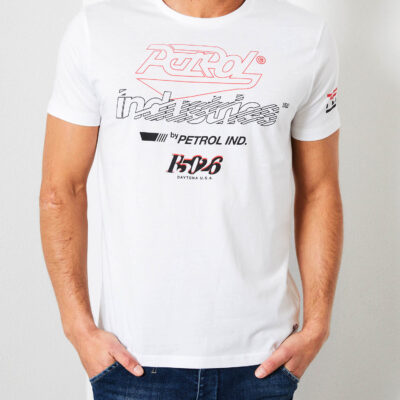 Petrol Industries Logo artwork T-shirt Bright White