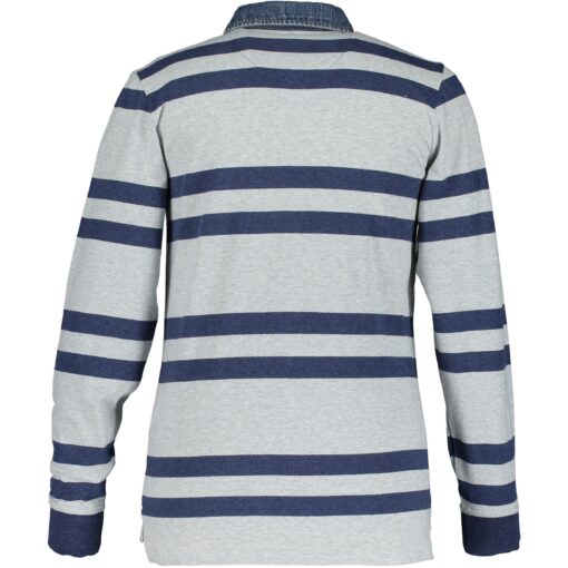 State of Art Katoenen rugbyshirt met denim kraag