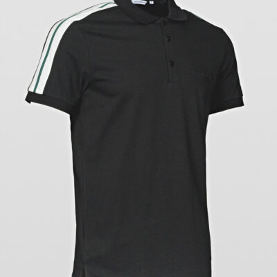 Antony Morato Polo contrast fabric and tape black