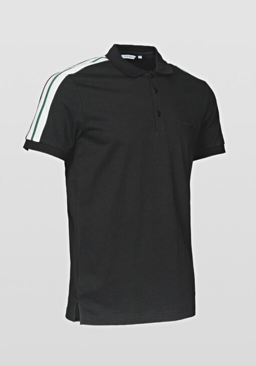 Antony Morato Polo contrast fabric and tape black