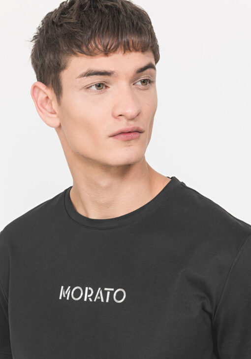 Antony Morato T-Shirt Zwart Met Embossed Morato Logo