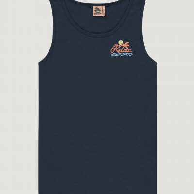 Kultivate Singlet Relax T-Shirt donkerblauw