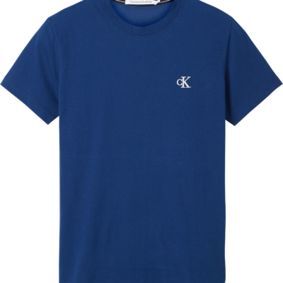 CALVIN KLEIN SLIM T-SHIRT VAN BIOLOGISCH KATOEN NAVAL BLUE