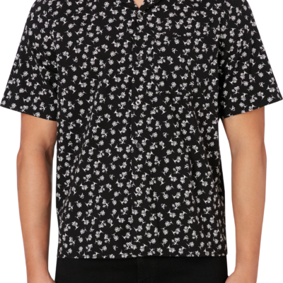 CALVIN KLEIN OVERHEMD MET KORTE MOUWEN EN ALL-OVER PRINT BLACK