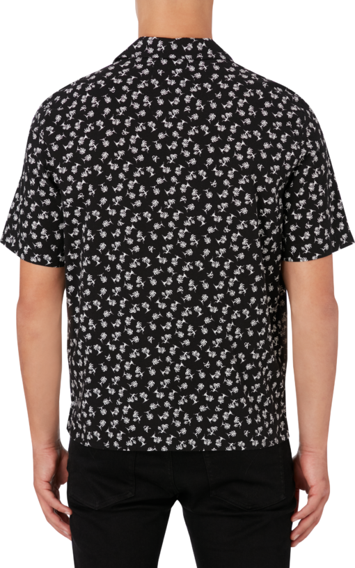 CALVIN KLEIN OVERHEMD MET KORTE MOUWEN EN ALL-OVER PRINT BLACK