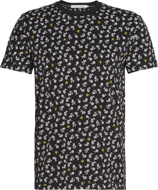 CALVIN KLEIN T-SHIRT ALL-OVER PRINT CK BLACK