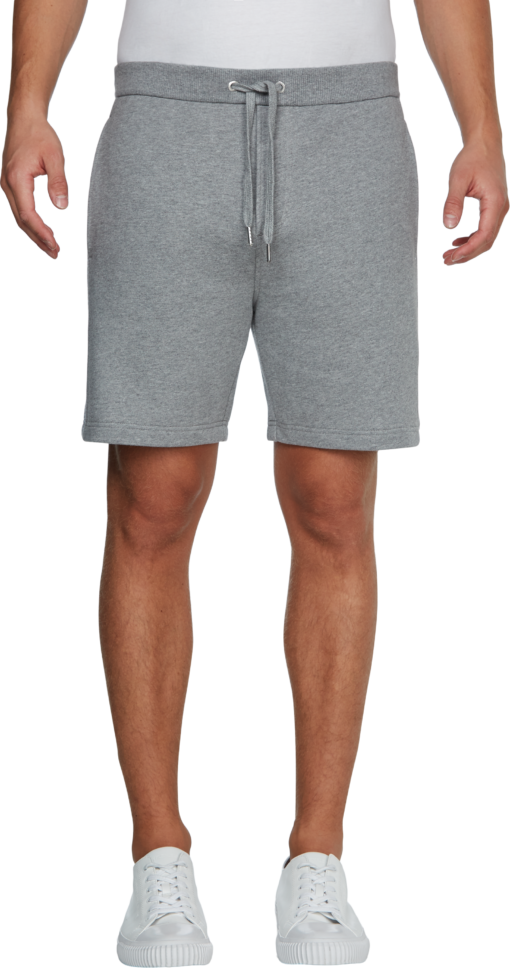 CALVIN KLEIN KORTE JOGGINGBROEK MET LOGO OP ZIJKANT MID GREY HEATHER