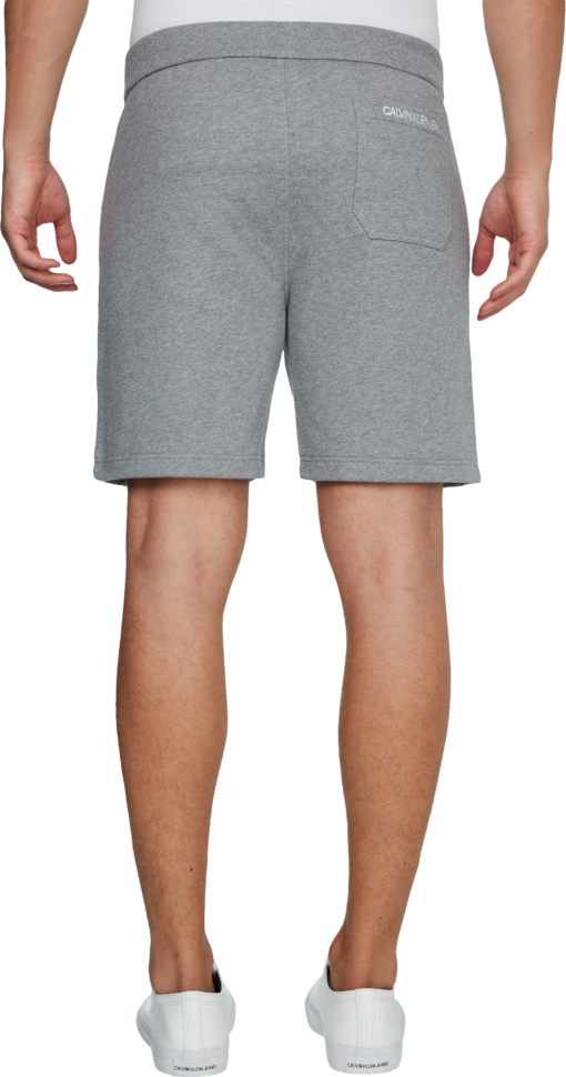 CALVIN KLEIN KORTE JOGGINGBROEK MET LOGO OP ZIJKANT MID GREY HEATHER