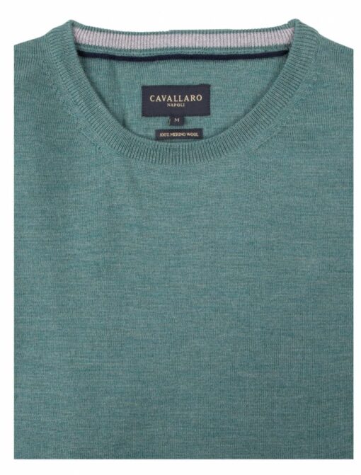 CAVALLARO NAPOLI MERINO R-NECK TRUI GROEN