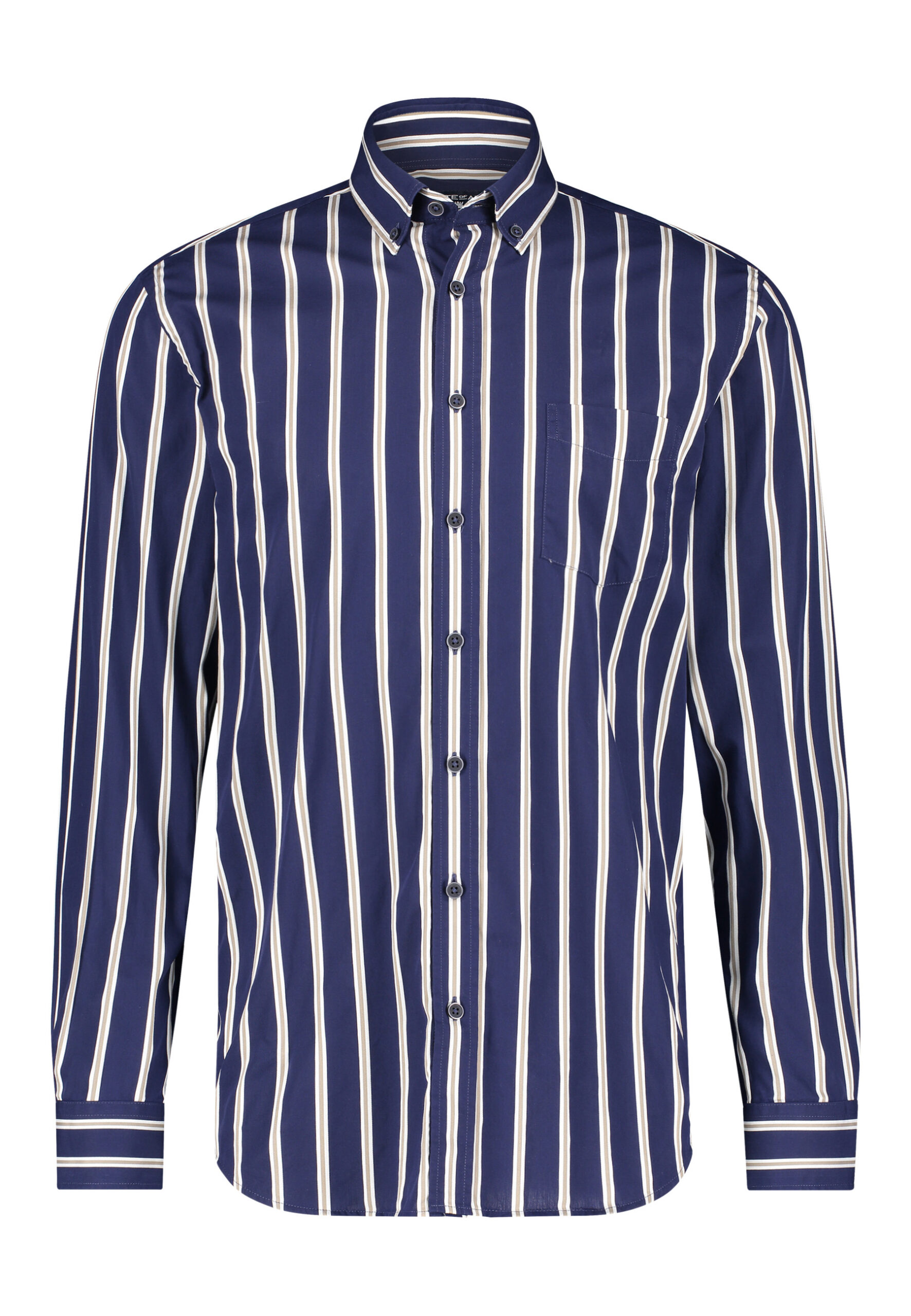 of Art Katoenen overhemd streepdessin donkerblauw/wit grijs - J Style