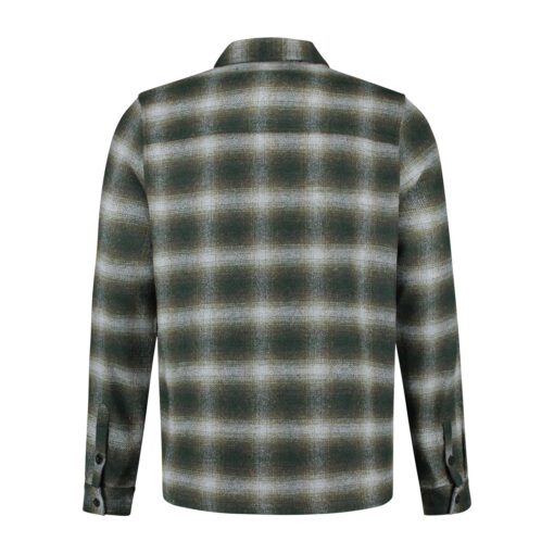 Circle of Trust JONAH ZIP SHIRT MILITAIRY GREEN CHECK