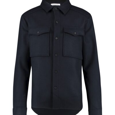 Purewhite Woollen Shirt Navy