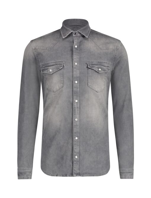 Purewhite Denim Shirt Grey