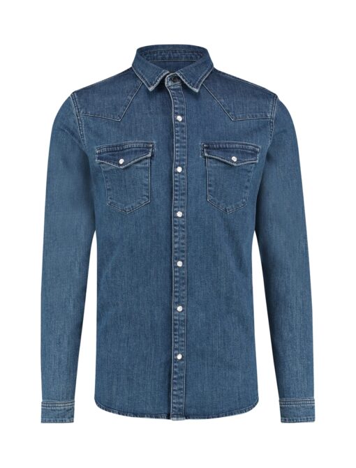 Purewhite Denim Shirt Blue