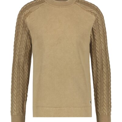 Purewhite Cable Knitted Sweater Sand