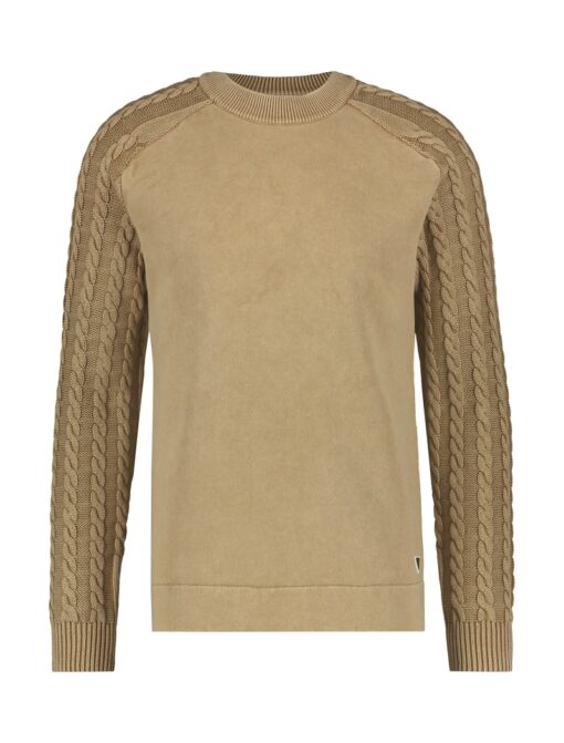 Purewhite Cable Knitted Sweater Sand