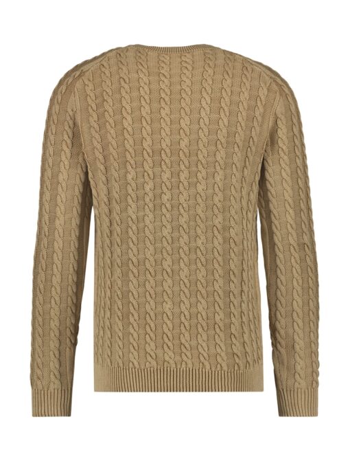 Purewhite Cable Knitted Sweater Sand