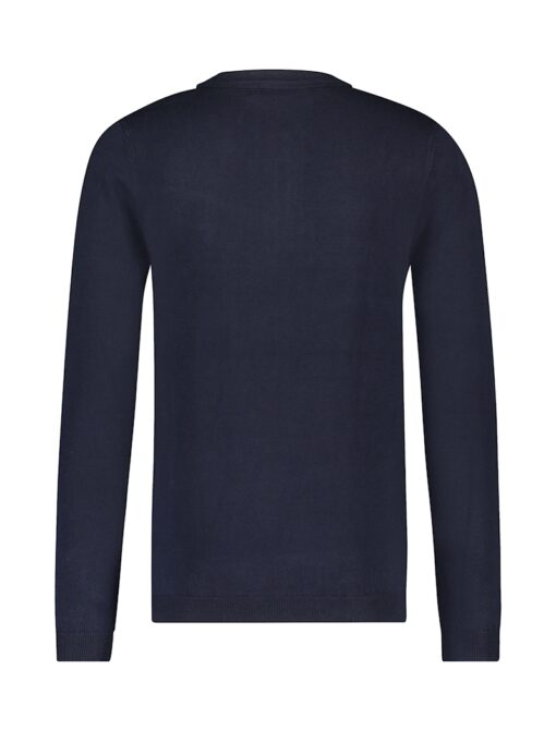 Purewhite Long Sleeve Knitted Polo Navy