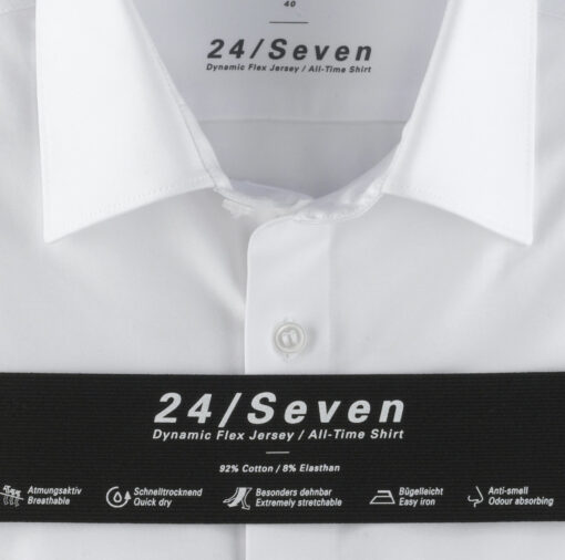OLYMP Level Five 24/Seven Body Fit, Zakelijke Overhemd, New York Kent, Wit